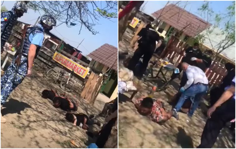 Imaginea articolului Scene dure în Giurgiu. Poliţişti filmaţi cum bat romi aflaţi deja la pământ. „Este o răzbunare cu iz rasist” - VIDEO