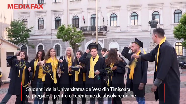 Imaginea articolului Nu ai mai văzut aşa ceva până acum în România! Ceremonie de absolvire a facultăţii realizată online în Timişoara