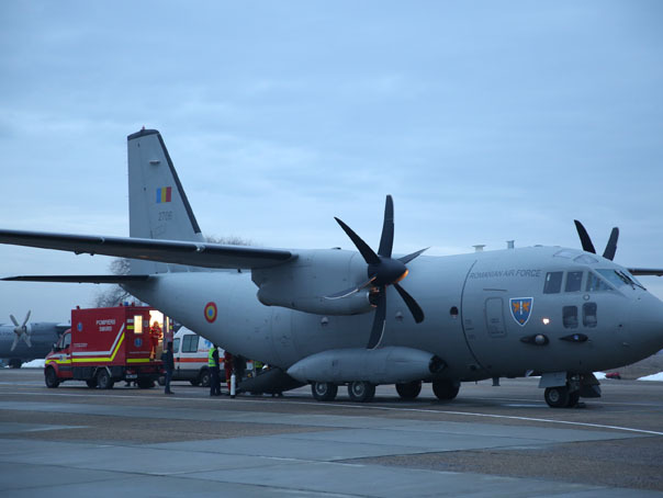 Painkiller needle move on Aeronavă C-27 J Spartan a Forţelor Aeriene Române, misiune cu 5 pacienţi  ucraineni