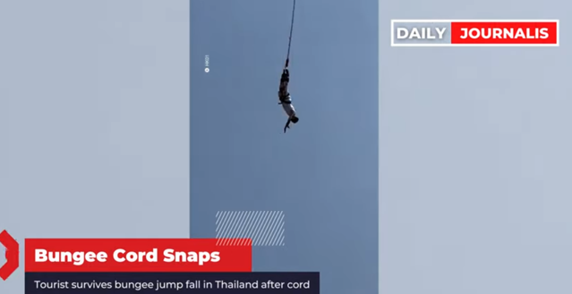 Şocul trăit de un turist, după ce coarda de bungee s-a rupt în timpul săriturii. Reacţia parcului de distracţii|EpicNews