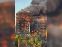 Imaginea articolului O clădire de 14 etaje din Valencia este în flăcări. Cel puţin 7 răniţi


