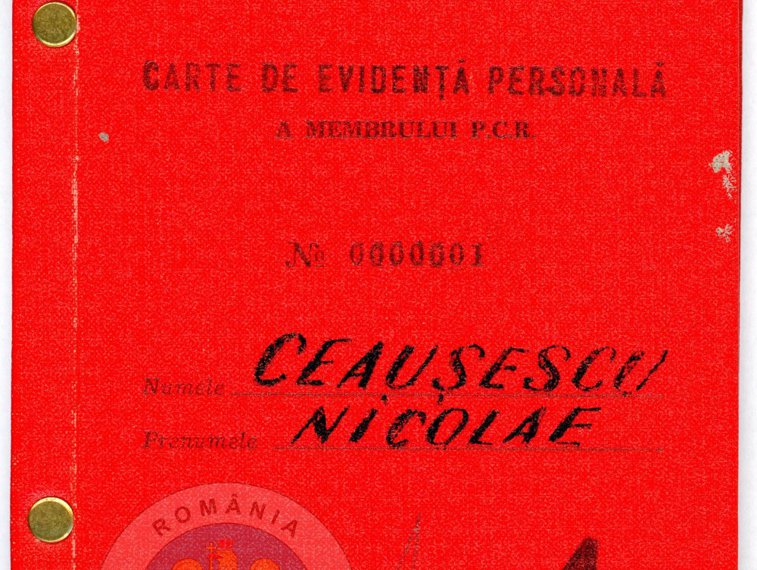 Imaginea articolului CNSAS a publicat Cartea de evidenţă personală a membrului P.C.R. No 0000001, Nicolae Ceauşescu
