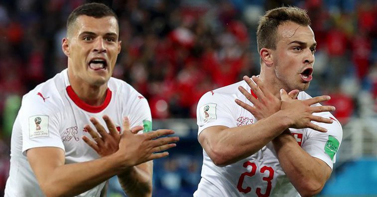 Imaginea articolului CM 2018 | FIFA i-a sancţionat pe fotbaliştii naţionalei Elveţiei, Shaqa şi Shaqiri, după gesturile din meciul cu Serbia