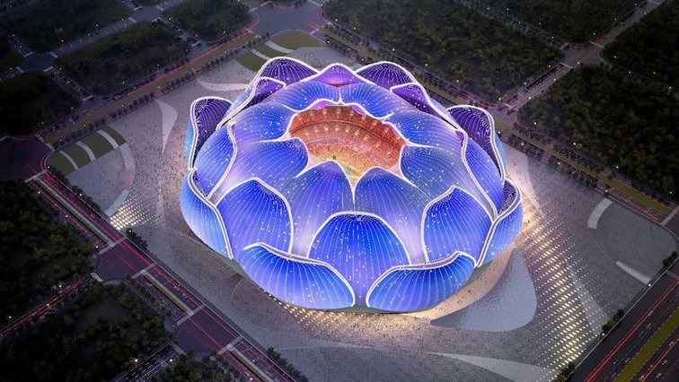 Imaginea articolului China a început construcţia celui mai mare stadion de fotbal din lume. Va fi în formă de floare de lotus şi va avea o capacitate de 100.000 de locuri | FOTO