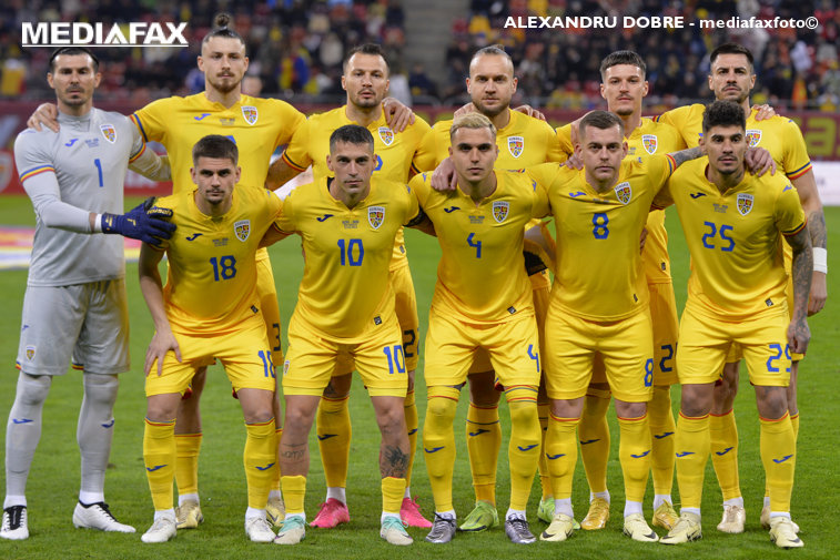 Imaginea articolului Echipa de start a naţionalei de fotbal a României pentru meciul contra Columbiei