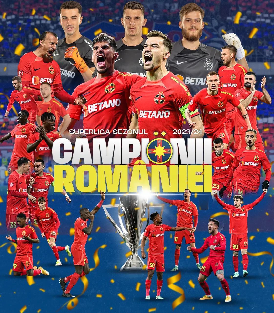 FCSB e noua campioană a României la fotbal masculin