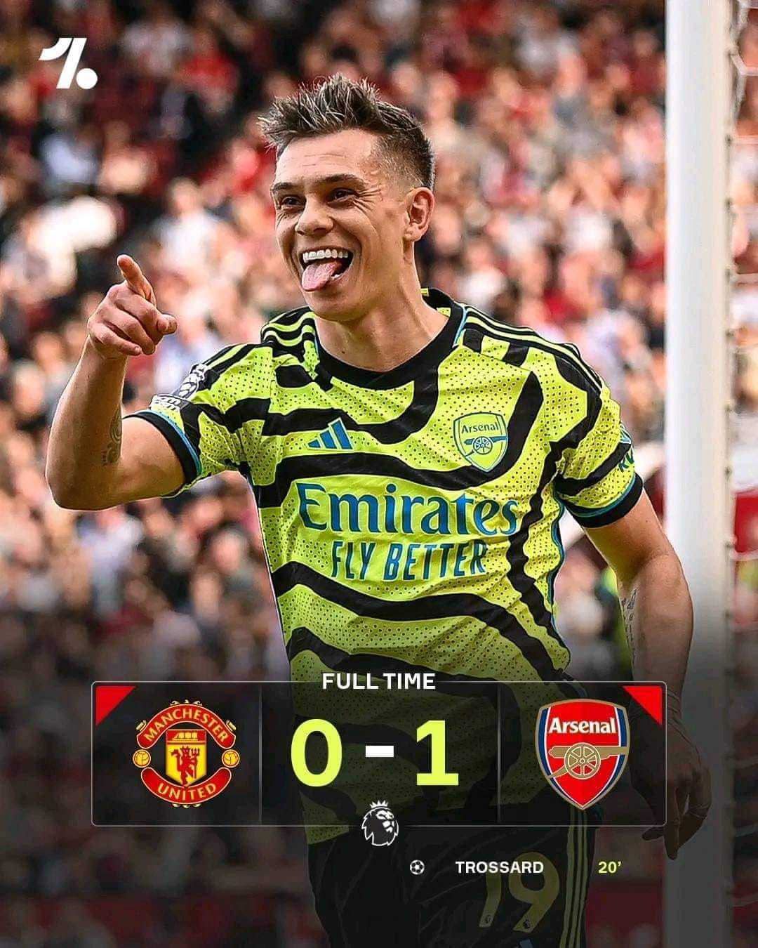 Arsenal îşi recapătă poziţia de lider după 1-0 pe terenul lui Manchester United