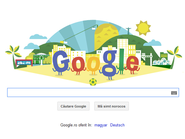 Imaginea articolului Google marchează, printr-un logo special, debutul Cupei Mondiale FIFA 2014 din Brazilia