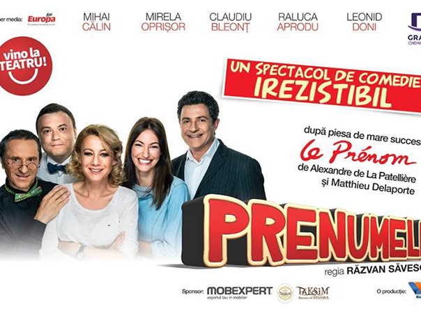 Imaginea articolului Comedia franţuzească "Prenumele" va avea premiera la Bucureşti, pe 8 octombrie