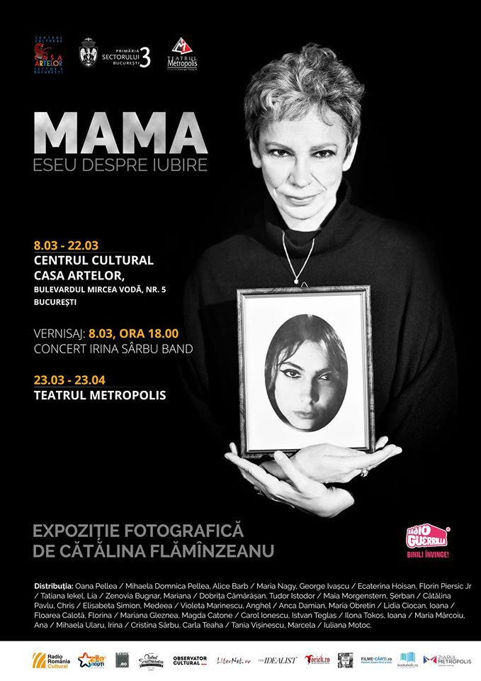 Imaginea articolului Expoziţia "Mama. Eseu despre iubire", semnată de fotografa Cătălina Flămînzeanu, se vernisează pe 8 Martie: 21 de actori şi regizori, portretizaţi alături de mamele lor