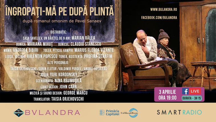 Imaginea articolului Invitaţie la teatru: Azi, ora 19:00 "Îngropaţi-mă pe după Plintă", live gratuit pe smartradio.ro 