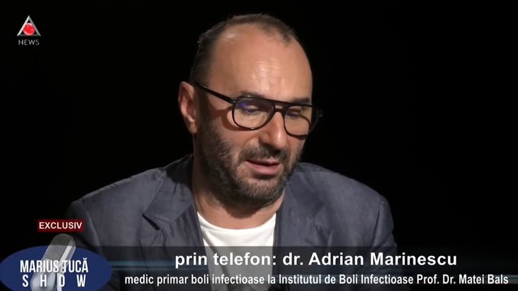 Imaginea articolului Medicul Adrian Marinescu, Exclusiv la „Marius Tucă Show”, despre Marcel Pavel: „Testul pentru Covid-19 este pozitiv”