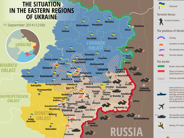 Imaginea articolului HARTA conflictului din Ucraina - Kiev: Rebelii proruşi şi-au extins controlul. O altă zonă "crucială" ar putea fi ocupată de separatişti - FOTO
