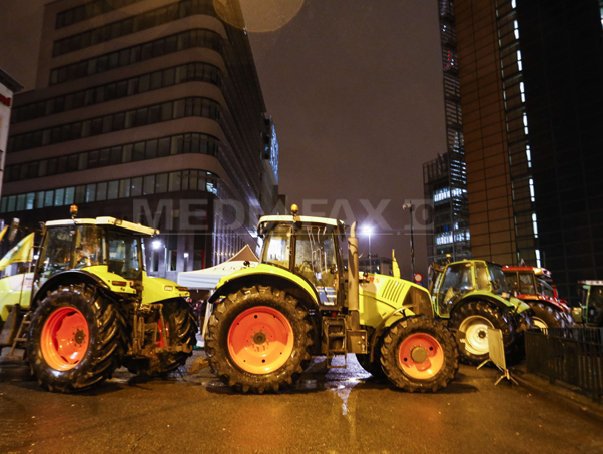 Imaginea articolului Protest cu tractoare la Bruxelles, faţă de măsurile de austeritate şi Parteneriatul transatlantic - FOTO