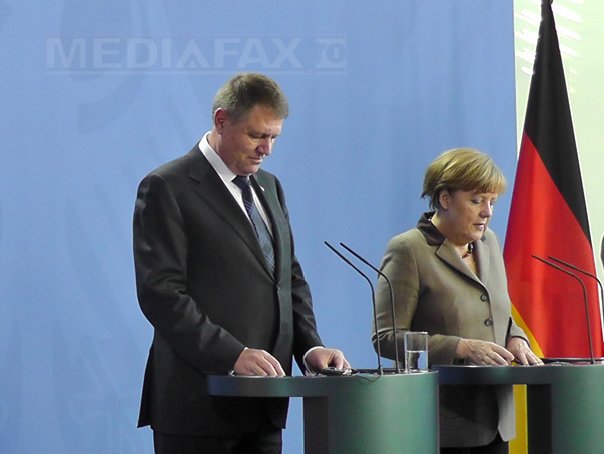 Imaginea articolului Iohannis: Mi-am exprimat admiraţia faţă de eforturile Germaniei şi ale lui Merkel privind Ucraina