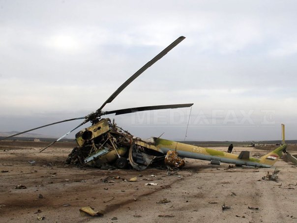 Imaginea articolului Un elicopter aparţinând armatei siriene s-a prăbuşit în apropiere de Alep