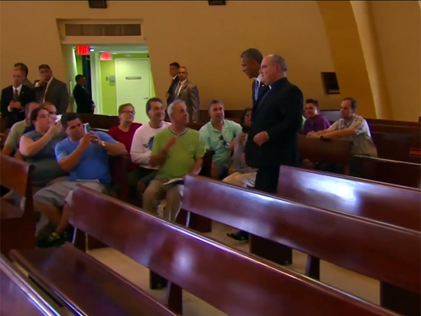 Imaginea articolului Barack Obama a vizitat o biserică din Miami frecventată de exilaţi cubanezi - VIDEO