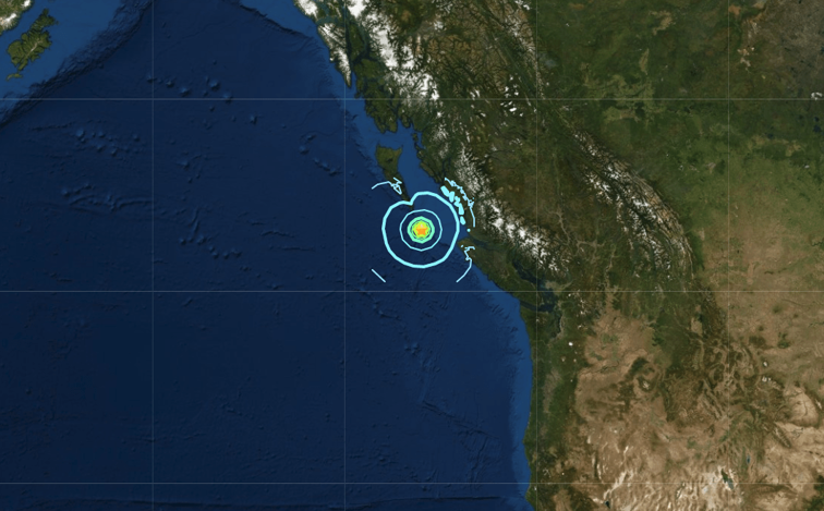 Imaginea articolului Cutremur în Canada: Un seism cu magnitudinea de 6,5 pe scara Richter s-a produs în apropierea Insulei Vancouver