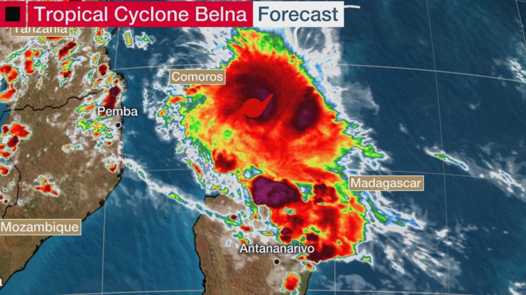 Imaginea articolului MAE: Cod roşu pentru ciclonul tropical „Belna”, în Arhipelagul Mayotte, Franţa