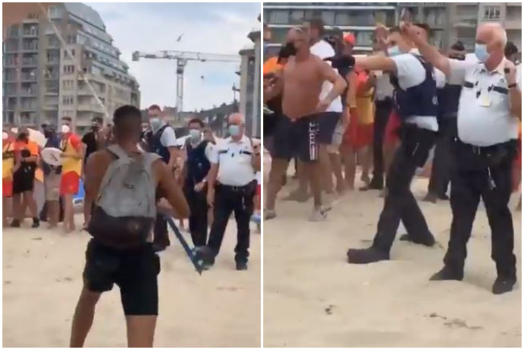 Imaginea articolului VIDEO. Bătaie generală pe o plajă din Belgia între zeci de tineri şi poliţia chemată să-i evacueze. De la ce a început totul
