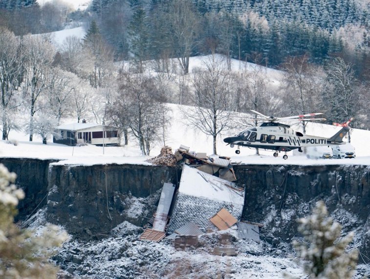 Imaginea articolului Cel mai recent bilanţ al alunecărilor de teren din Norvegia: 7 persoane dispărute şi 3 morţi