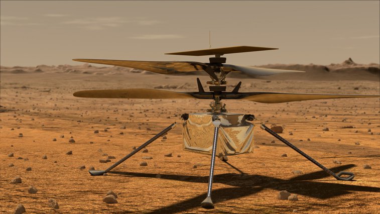 Imaginea articolului Elicopterul Ingenuity este pregătit de zborul de pe Marte. Este primul zbor monitorizat şi controlat pe o altă planetă