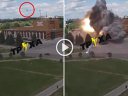 Imaginea articolului Momentul în care o racheta a ruşilor spulberă Palatul Culturii din Lozova, în estul Ucrainei

