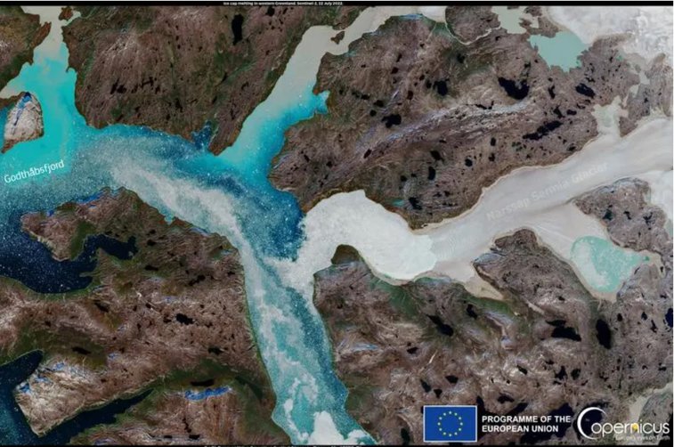 Imaginea articolului Groenlanda se confruntă cu cea mai ridicată temperatură din ultimii 1.000 de ani - studiu
