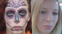 Imaginea articolului Schimbarea radicală a unei femei cu tatuaje înfricoşătoare pe faţă

