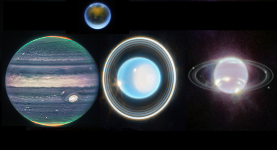 Imaginea articolului Poze spectaculoase cu Jupiter, Uranus şi Neptun, realizate cu telescopul James Webb. A fost fotografiată şi o lună a lui Saturn