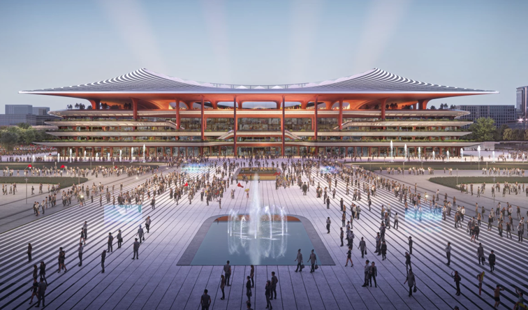 Imaginea articolului Fotbalul chinezesc trece la un nivel superior. Stadion cu design futurist, inspirat din arhitectura chineză