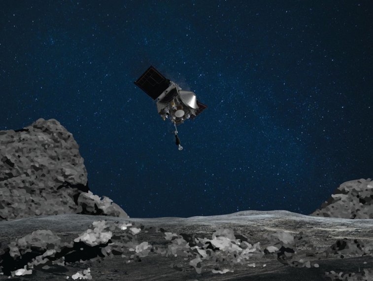 Imaginea articolului Sonda OSIRIS-REx a colectat material în exces de pe asteroidul Bennu, anunţă NASA