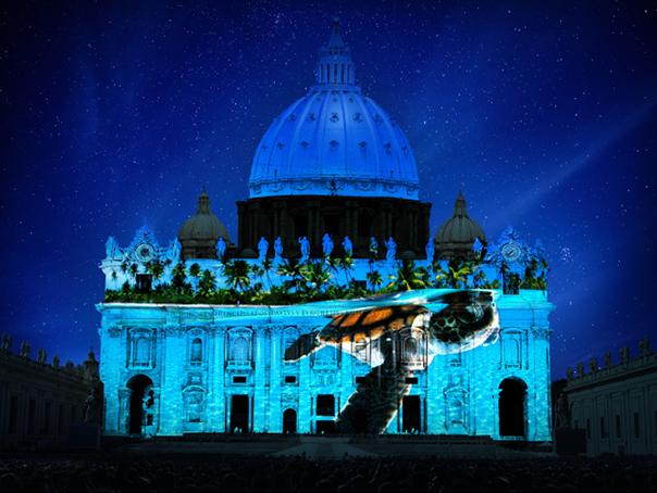 Imaginea articolului Bazilica Sfântul Petru, transformată într-un ecran imens: Vaticanul trage un semnal de alarmă privind schimbările climatice - FOTO, VIDEO