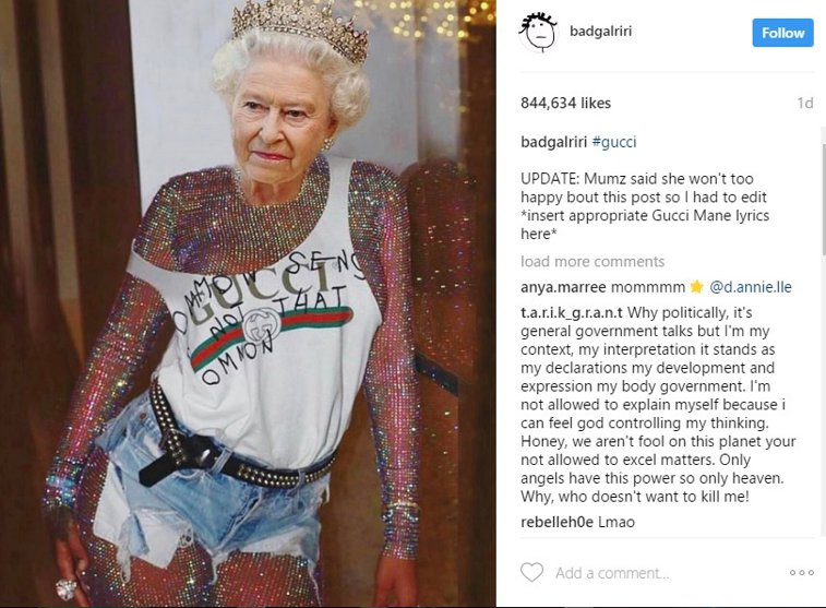 Imaginea articolului FOTO Rihanna şi-a uimit fanii postând poze trucate cu Regina Marii Britanii
