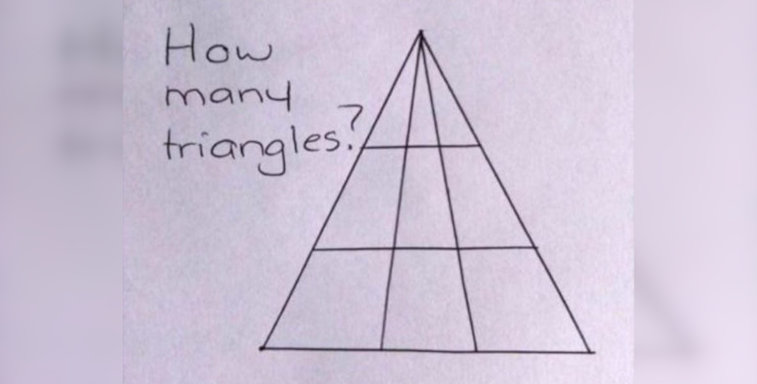 Imaginea articolului Testul de logică care a devenit viral pe reţelele de socializare. Câte triunghiuri vedeţi în imagine?