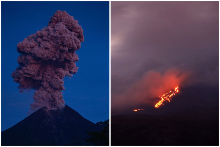 Imaginea articolului Imagini spectaculoase, surprinse în urma erupţiei unuia dintre cei mai activi vulcani din lume. VIDEO