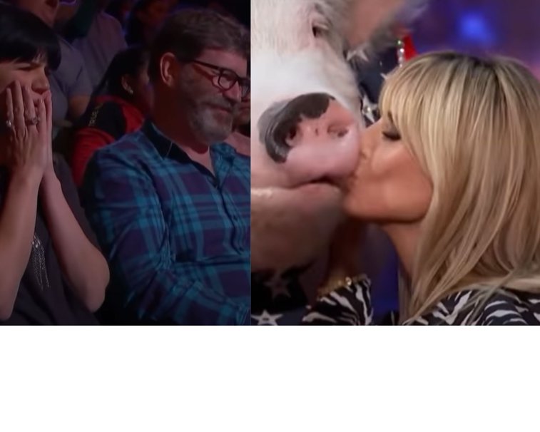 Imaginea articolului VIDEO Heidi Klum sărută un porc la „America's Got Talent"