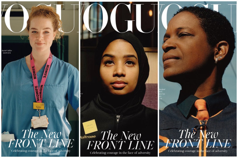 Imaginea articolului Vogue UK renunţă la supermodele: Pune pe copertă 3 eroine în lupta cu pandemia
