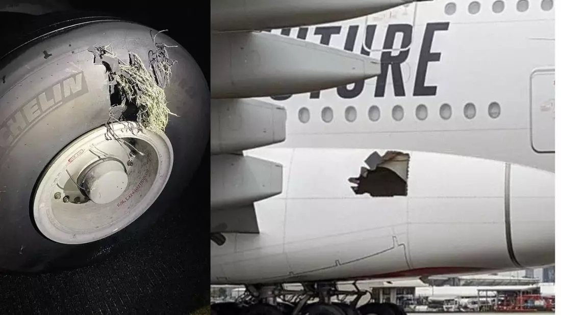 Un Airbus A380 a zburat 14 ore cu o gaură uriaşă în fuselaj
