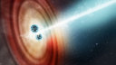 Imaginea articolului O explozie spaţială remarcabilă a fost identificată ca fiind o coliziune între stele cu o gaură neagră