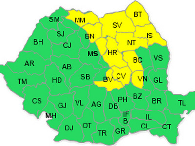 Imaginea articolului Meteorologists Extend Code Yellow Rainfall Alert For N, NE, C Romania Until Friday Night