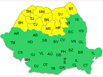 Imaginea articolului Meteorologists Issue New Code Yellow Rain Alert For N, NW Romania Valid Until Thursday