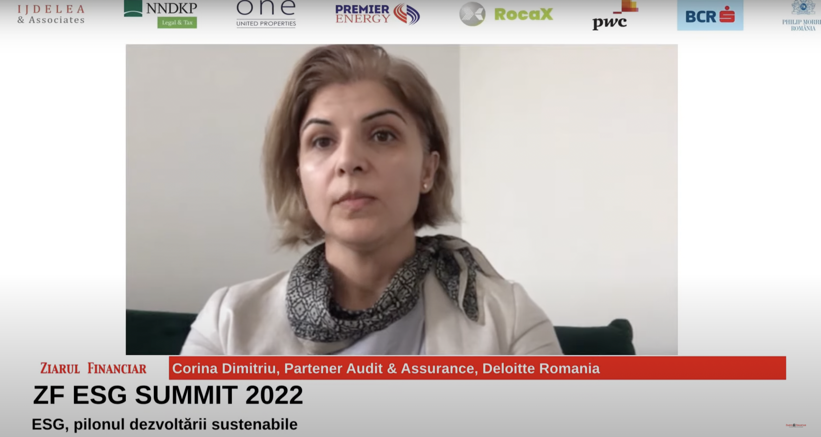 Corina Dimitriu, Partener Audit & Assurance, Deloitte România: Companiile trebuie să conştientizeze că ESG nu este o chestiune de conformitate, este o chestiune de supravieţuire 