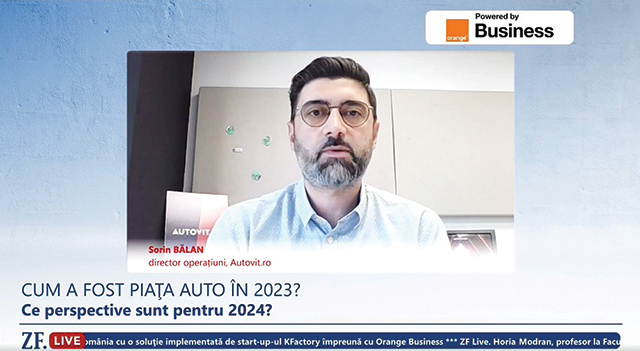 ZF Live. Sorin Bălan, director operaţiuni, Autovit.ro: Comerţul auto trece de un milion de autoturisme în România. „Cele mai multe tranzacţii au fost pentru maşini cu preţul între 10.000 şi 25.000 de euro“