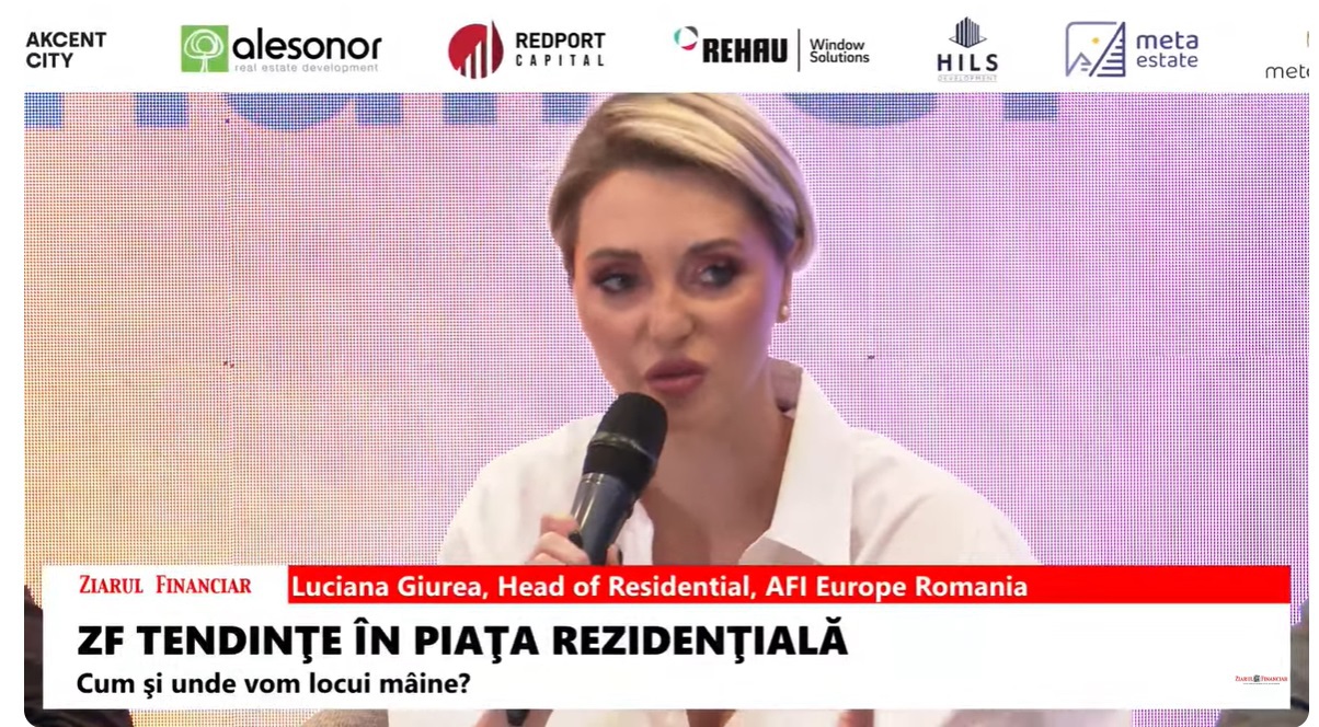 Luciana Giurea, Head of Residential, AFI Europe Romania:Vom livra primul bloc din proiectul rezidential AFI Home North în martie 2025, a doua clădire să fie livrată după şase luni şi a treia în 2026, toate fiind destinate exclusiv închirierii