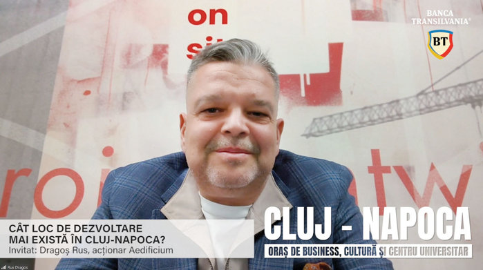 Cluj-Napoca, oraş de business, cultură şi centru universitar. Dragoş Rus, compania de construcţii Aedificium: Există cerere pentru dezvoltări în zona de logistică şi industrial. România devine şi o economie de producţie, nu doar de consum