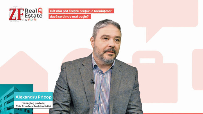 ZF Real Estate by Storia. Alexandru Pricop, SVN România Residentialist: Tranzacţiile cu locuinţe au scăzut cu peste 30% în trimestrul al III-lea, dar o corecţie generalizată a preţurilor nu se conturează
