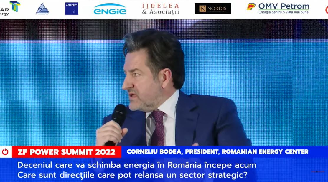 ZF Power Summit 2022. Corneliu Bodea, preşedinte, Romanian Energy Center: Noi nu am reuşit să construim aproape nimic în ceea ce înseamnă companiile cu capital majoritar de stat sau în ceea ce priveşte investiţiile private în regenerabile. Ne lipsesc claritatea, coerenţa, viziunea şi capacitate de execuţie