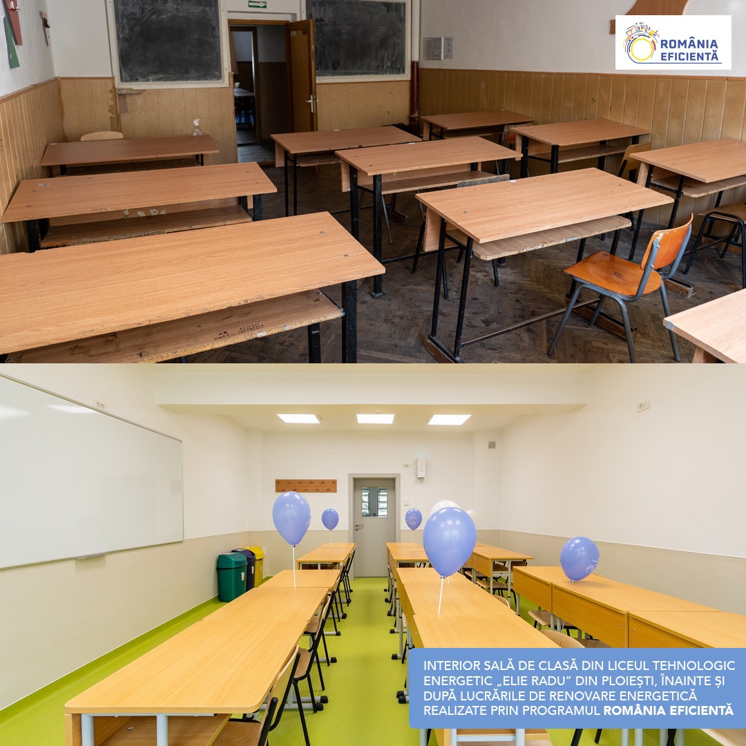 România Eficientă: Renovarea energetică a şcolilor trebuie să devină o prioritate în România, în contextul în care doar 15% din suprafaţa construită din învăţământ a fost renovată până în 2020