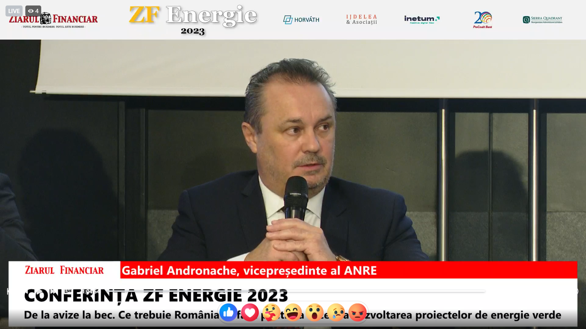 Gabriel Andronache, vicepreşedinte ANRE: Avem 97.000 de prosumatori acum, cu o capacitate instalată de 1.225 MW. Am început anul cu 44.000 de prosumatori şi aveau o capacitate de 478 MW. Ne aşteptăm ca, până la finalul anului, să ajungem în jur de 1.500 MW